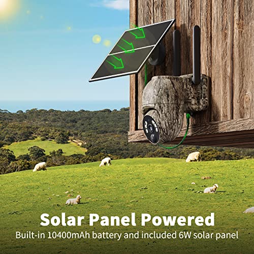Cellular Trail Camera 4G LTE with Solar Panel, 2K Color Night Vision, IP65 G17268