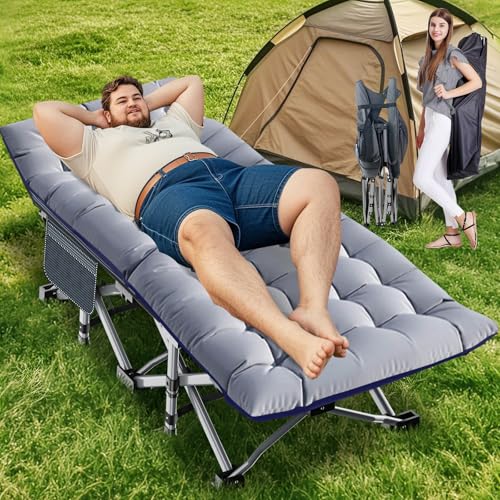 Oversized Folding Camping Cot with Mat & Carrying Bag B99277