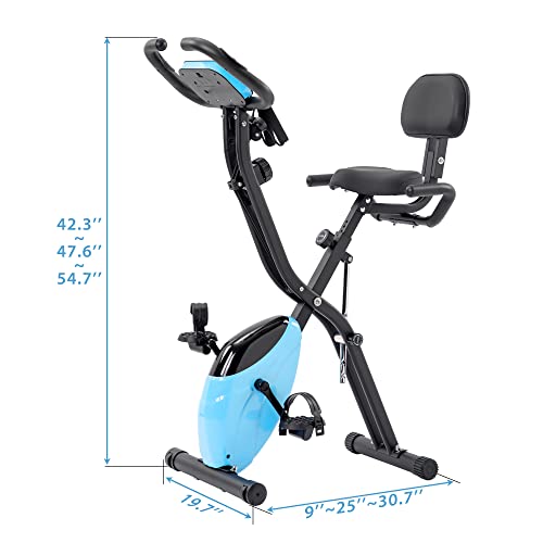 2 In 1 Recumbent and Upright Exercise Bike with Magnetic Resistance J435