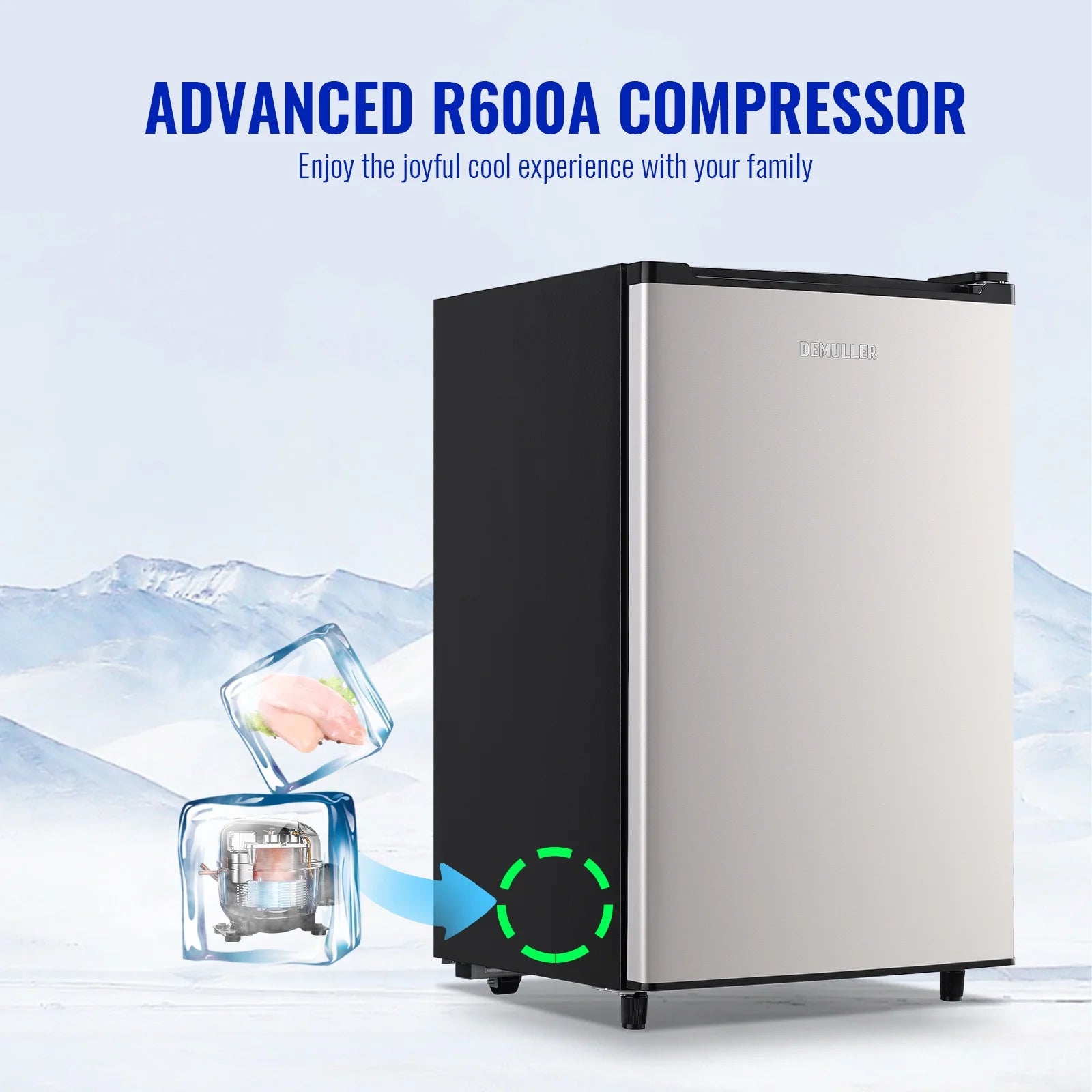 Silver 3.2 Cu.Ft Upright Freezer B16901
