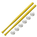 2 Pack 32" Bats and 6 Baseballs Official Size R634
