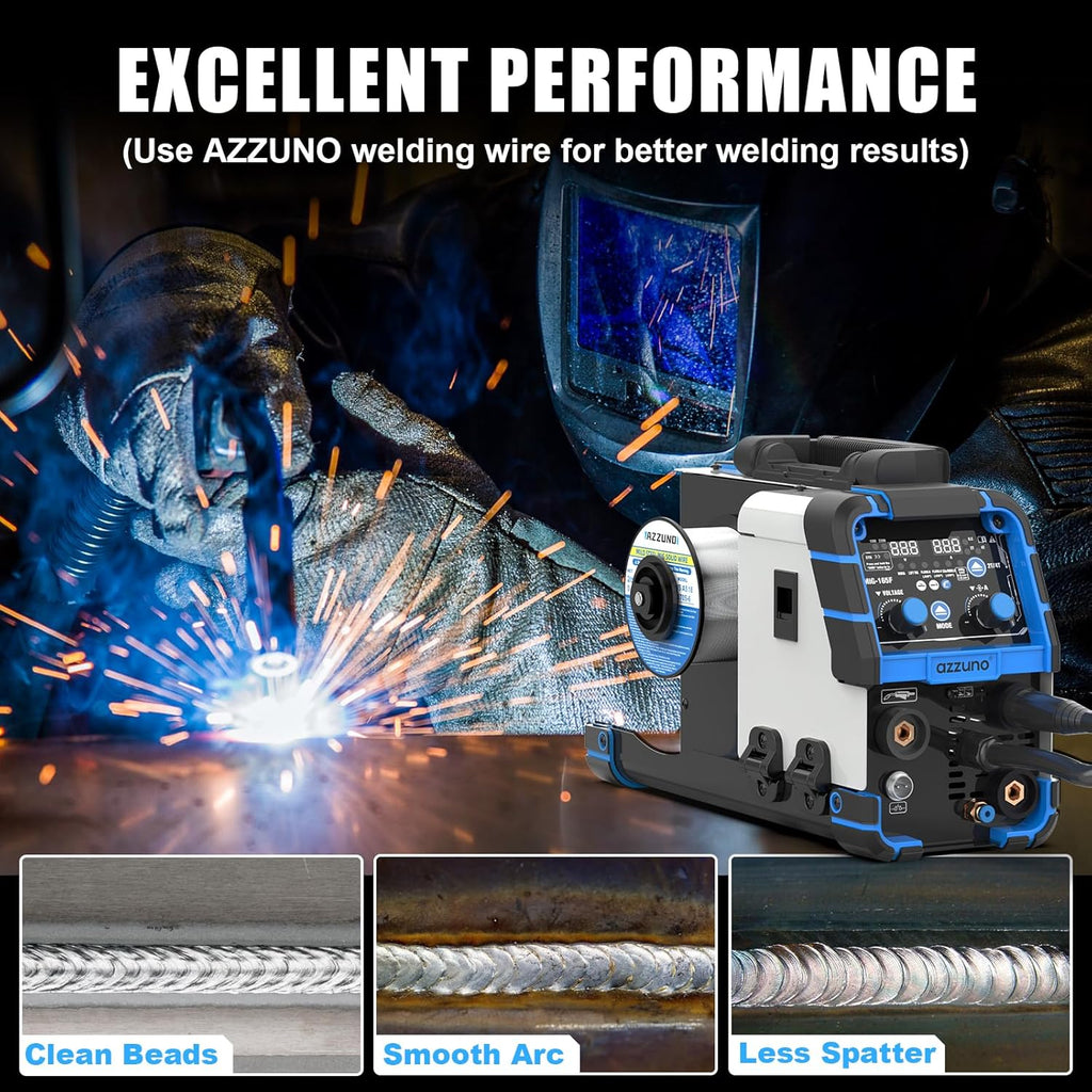 Aluminum MIG Welder 165Amp Dual Voltage 110V/220V 5-in-1 Welder Machine Gasless MIG/Gas MAG/Aluminum MIG/Stick/Lift TIG Welding N528922