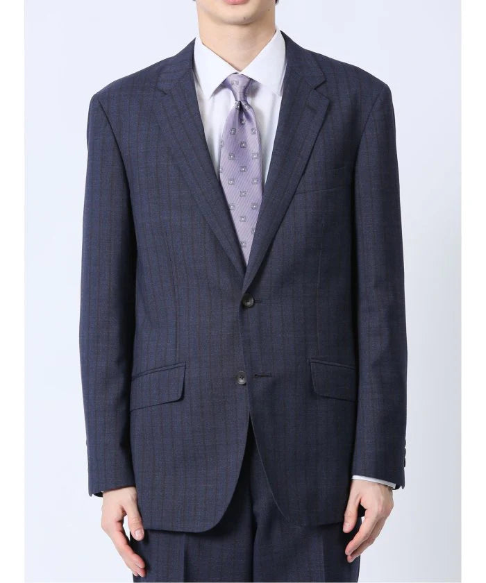 Navy Stripe Wool Blend 2-Button 2-Piece Suit F289937