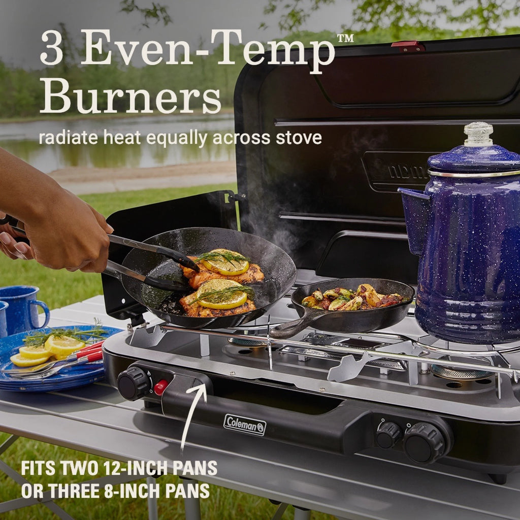Black 3 Burners Camping Stove X7880