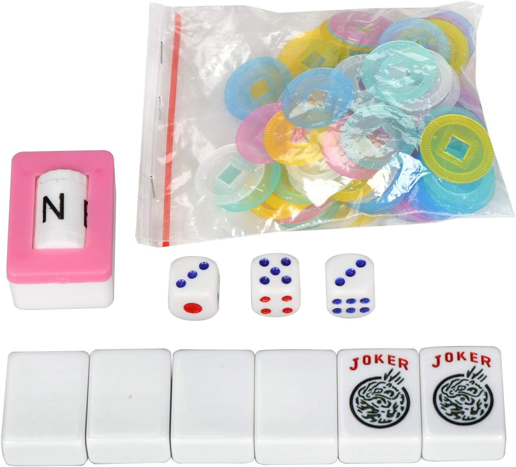 166 Tiles Mah Jongg Set with Burgundy Bag F9351