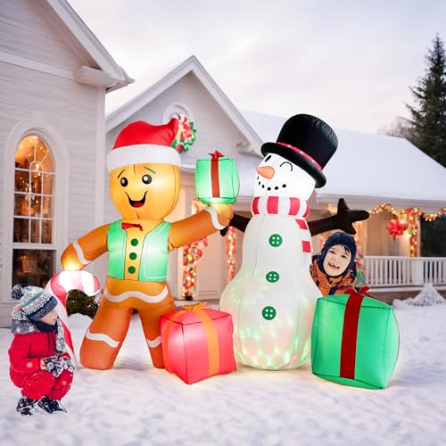 6 FT Christmas Inflatables Santa Claus with Gifts Bag P197
