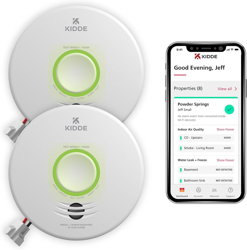Smart Smoke & Carbon Monoxide Detector Hardwired w/Battery Backup 3 Pack N30056