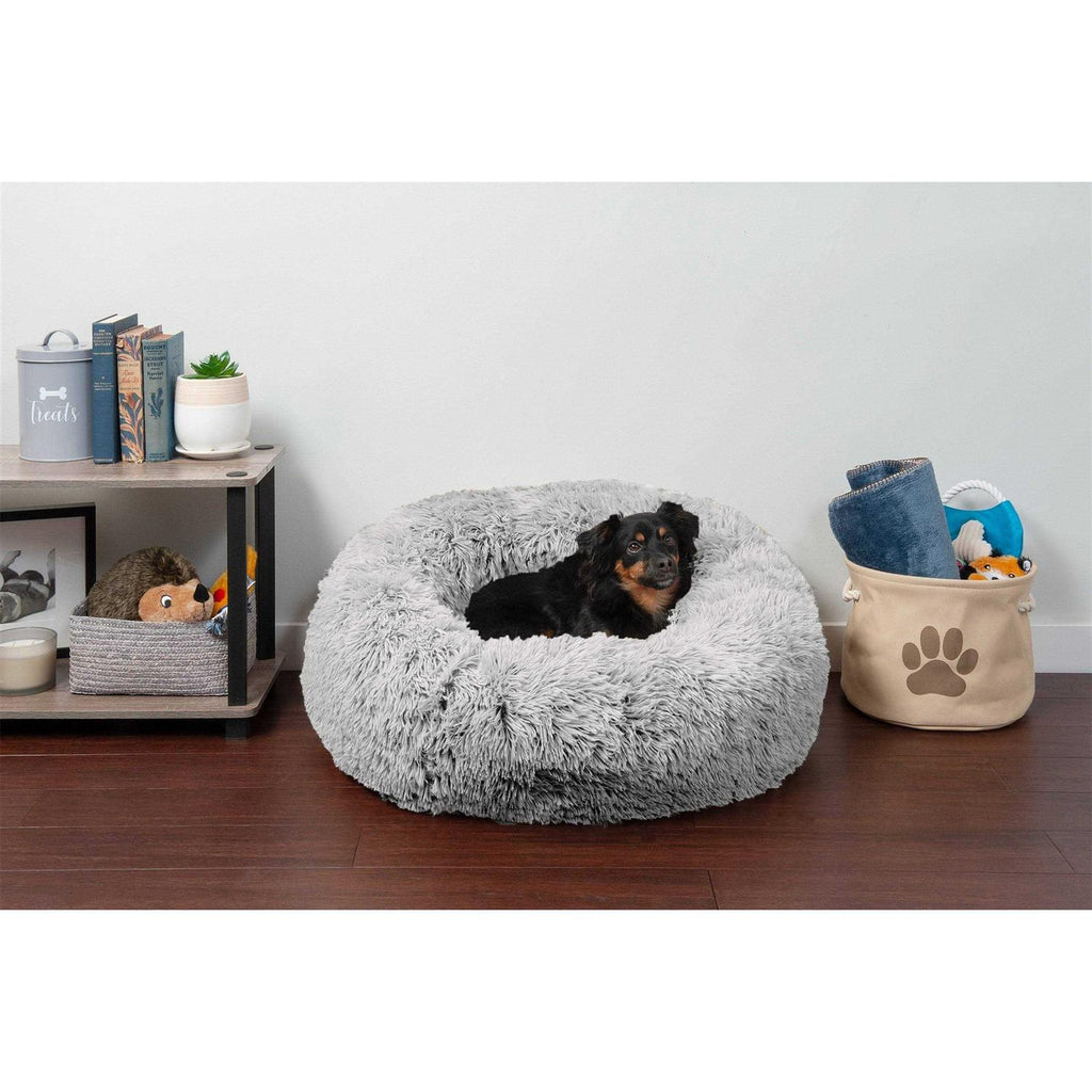 Calming Cuddler Long Fur Donut Dog Bed C1327