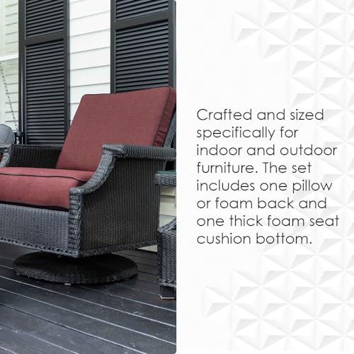 Black 23" x 24" Outdoor Chair Cushion Set E82611