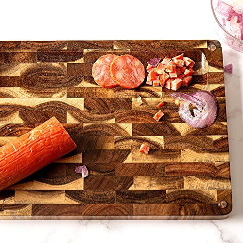 Acacia Wood Cutting Board 15"x11" 1.2" Thick J7296