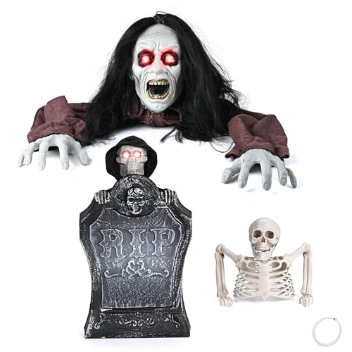 Zombie Groundbreaker with Scary Sound & LED Flashing Eyes Outdoor Decoration A11215