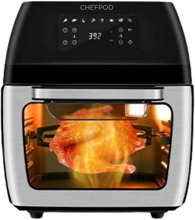 Black 12.7 Quart Air Fryer Oven with 18 Accessories T882