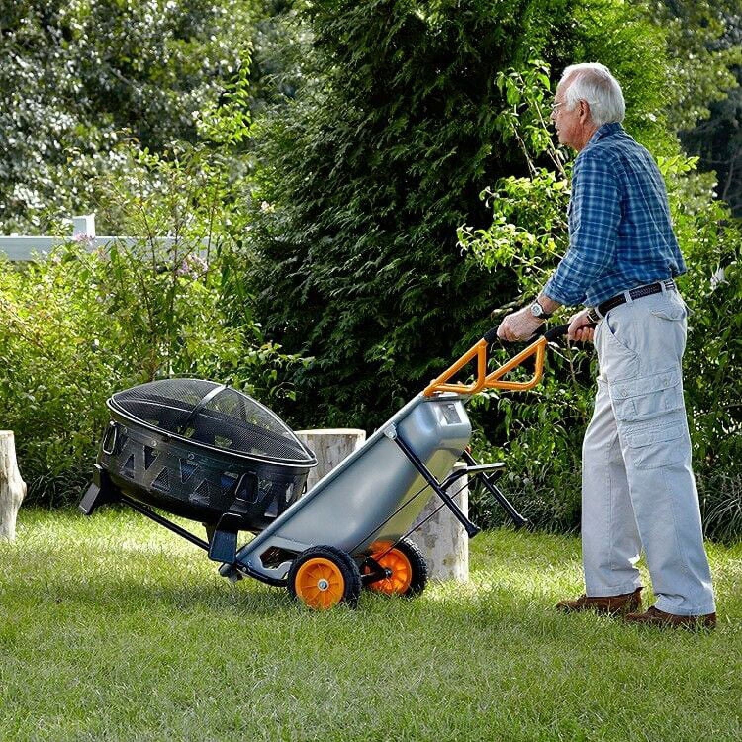 8-in-1 Yard Cart Wheelbarrow Dolly E536918