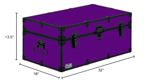 32 x 18 x 13.5 Inches Footlocker Trunk with Black Trim T28260