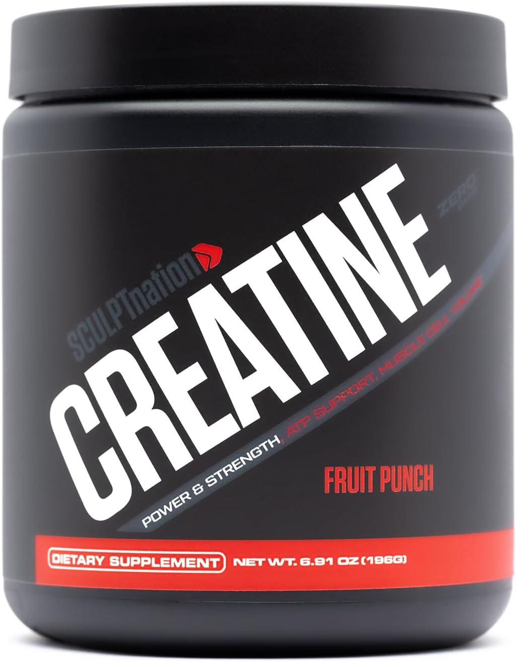 Fruit Punch Flavored Creatine Monohydrate Powder, 30 Servings B44790