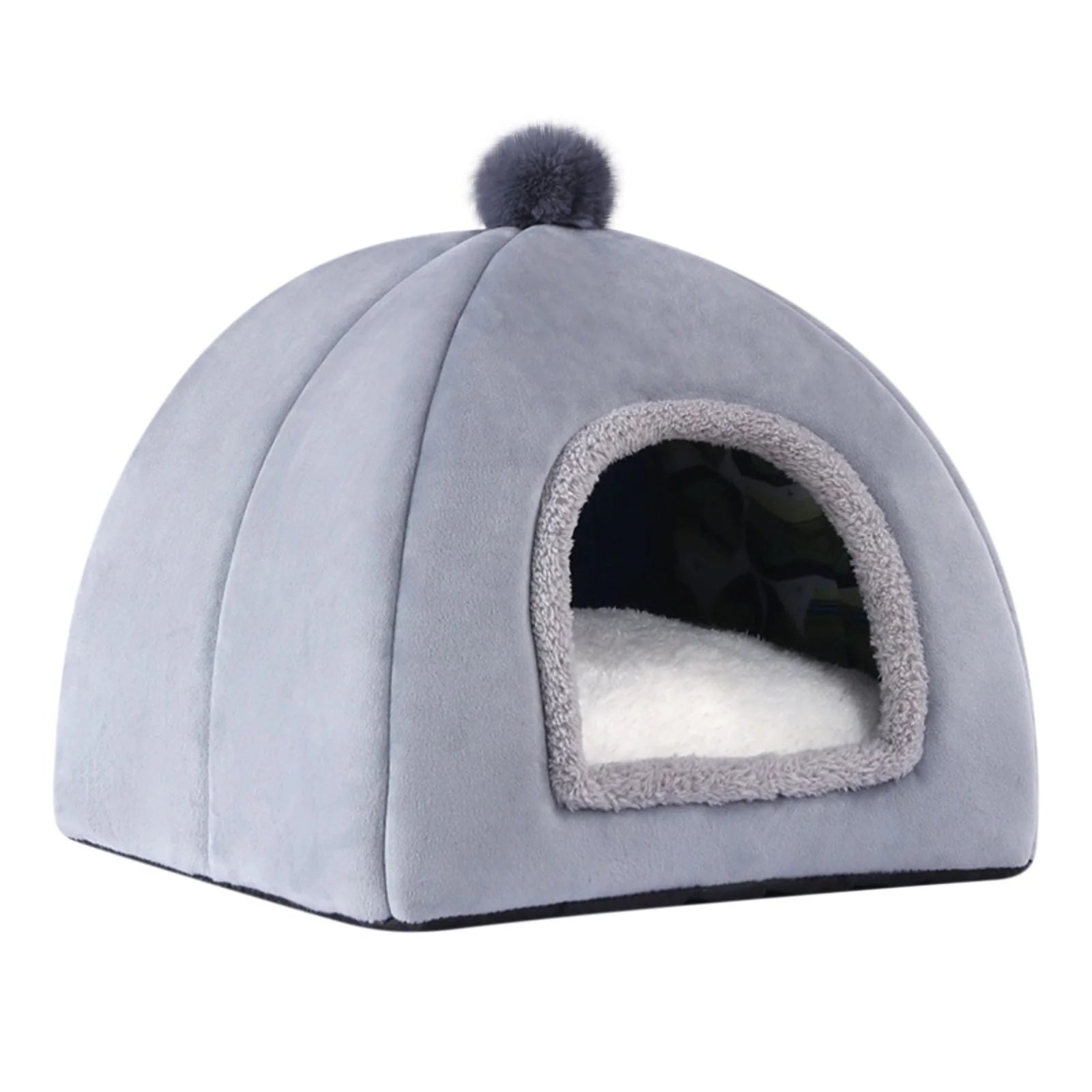 Gray Cotton Cat Bed D854