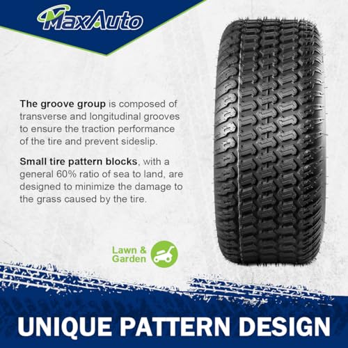 2 Pcs 20x8-10 Turf Saver Tire, 20x8.00x10 Lawn & Garden Tire W562660