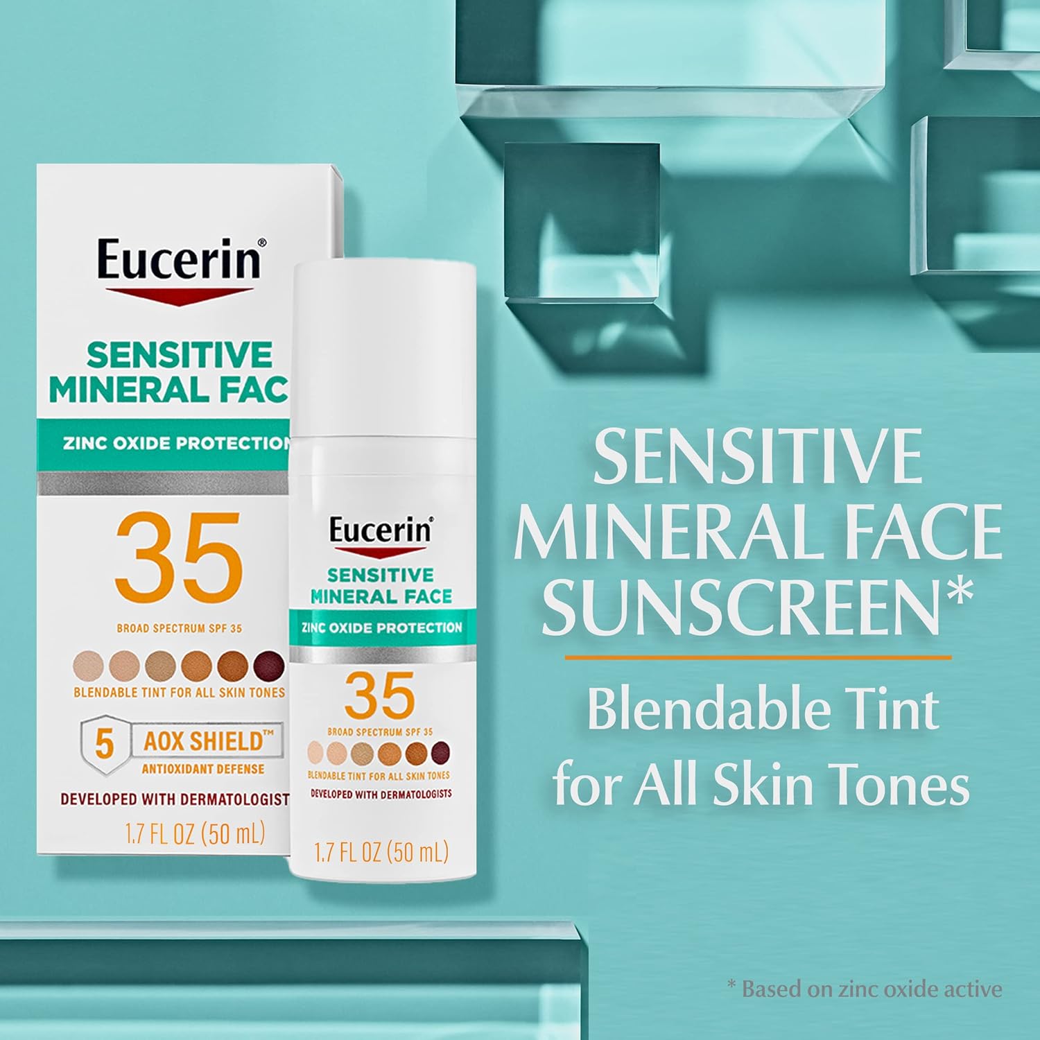 Tinted Mineral Face Sunscreen Lotion SPF 35, 1.7 Fl Oz T52712
