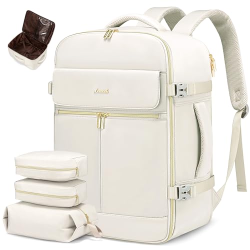 40L Waterproof Travel Backpack with 3 Packing Cubes X734484
