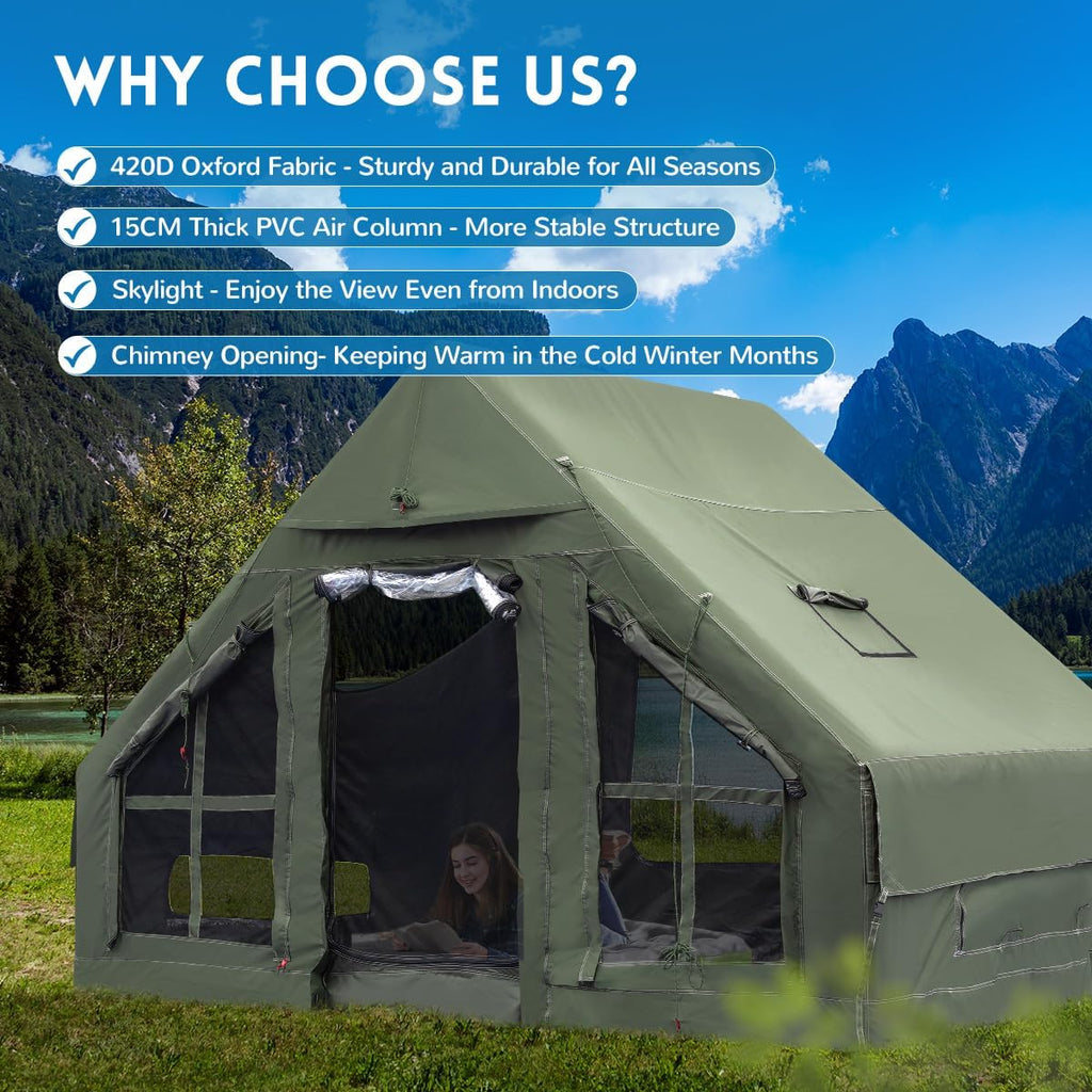 4 Season Inflatable Waterproof Camping Tent Q971759