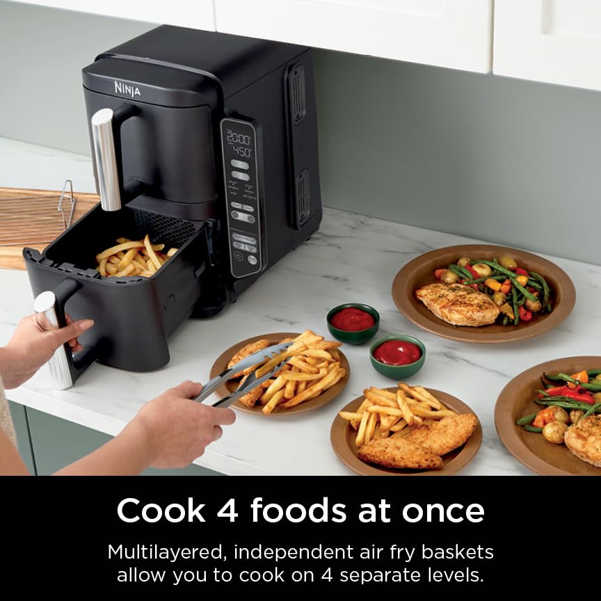 8 QT DoubleStack 2-Basket Air Fryer, Black X7713