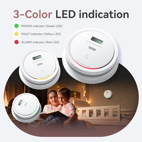 2 in 1 Smoke Detector Carbon Monoxide Detector with LCD Display (1pack) N2377
