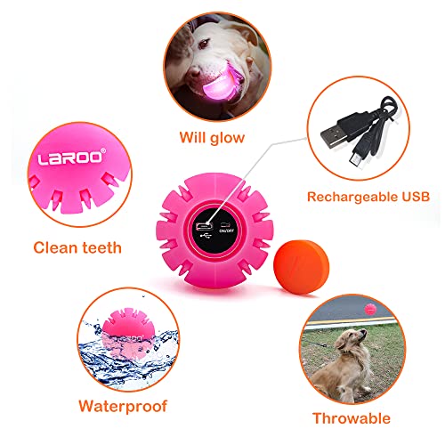 LED Dog Ball, Silicon Glowing Dog Toy Ball with USB Rechargeable R46128