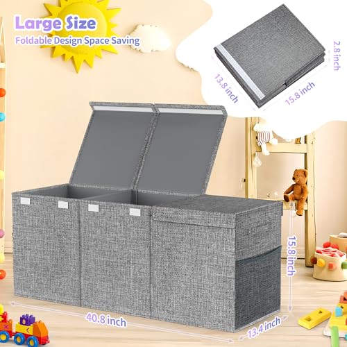 Extra Large Collapsible Toy Chest, Gray K9372