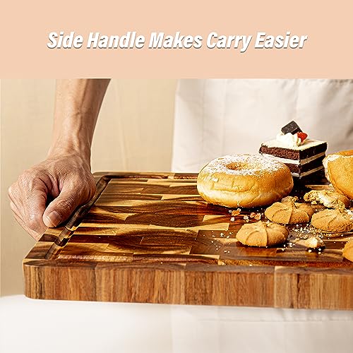 Acacia Wood Cutting Board 15"x11" 1.2" Thick J7296