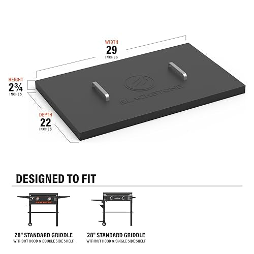 28" Powder Coated Steel Griddle Hard Cover W69103