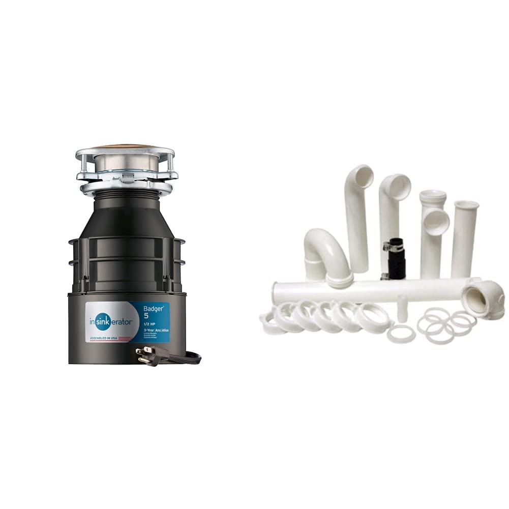 Black 1/2 HP Continuous Feed Garbage Disposal W724410