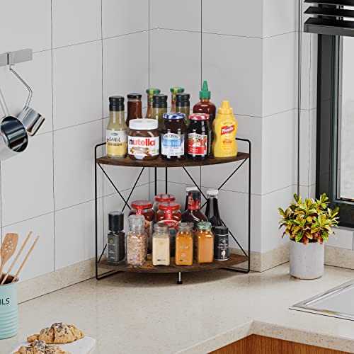 2 Tier Corner Shelf, 9.8x9.8x13.1in Z677