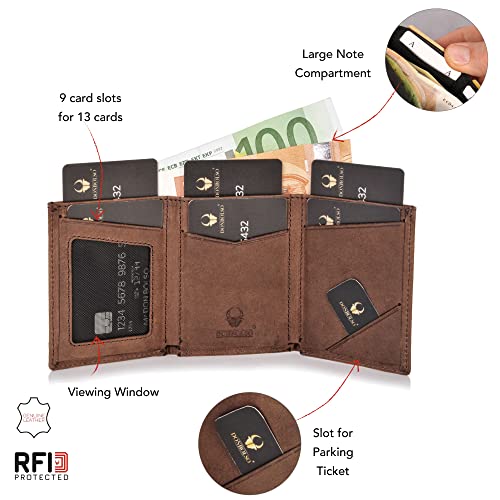 Slim Genuine Leather Wallet with RFID Protection A39948