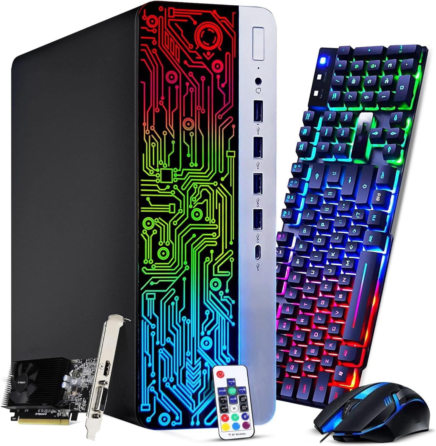 Intel Core i5-6th Gen 16GB DDR4 Ram 512GB SSD Radeon RX-550 4GB DDR5 Graphics Card Windows 10 Pro Computer Tower H294012