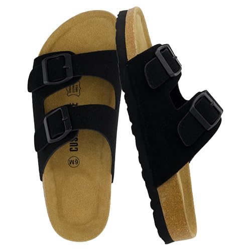 Cork Footbed Sandals with Genuine Suede Footbed L844