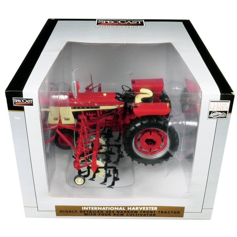 1/16 Scale International Harvester Farmall 504 Narrow Front Tractor with Four Row Cultivator B890