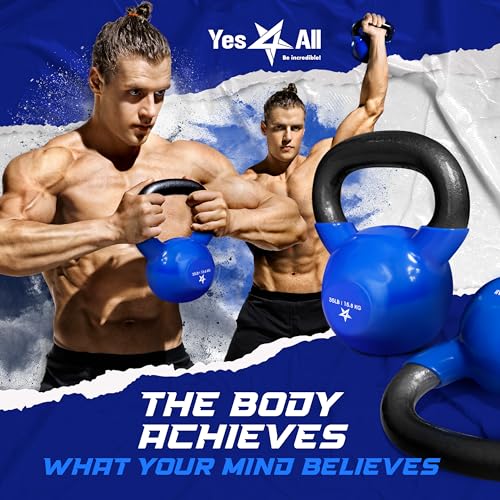 5-100 LB Vinyl Coated Cast Iron Kettlebells D79875