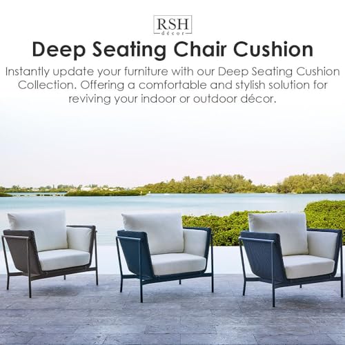 Black 23" x 24" Outdoor Chair Cushion Set E82611