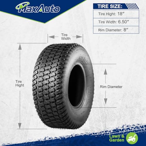 2 Pcs 20x8-10 Turf Saver Tire, 20x8.00x10 Lawn & Garden Tire W562660