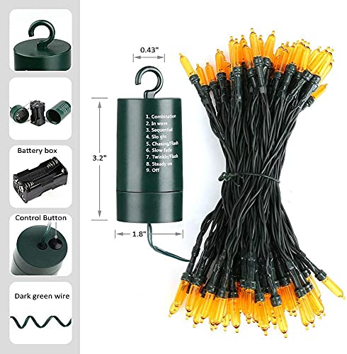 Battery Operated Mini String Lights 33ft 100LED White V70272