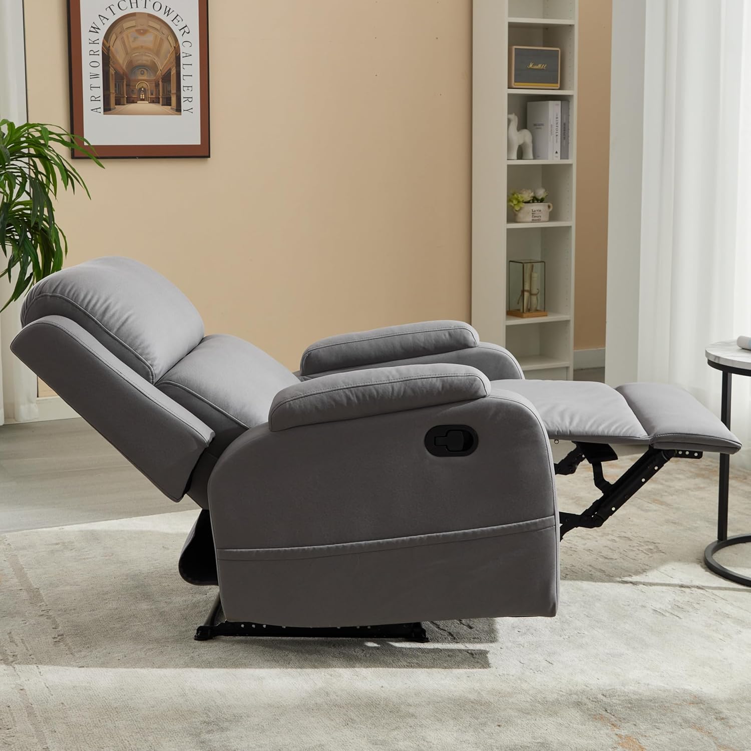 Leather Recliner Chair with Adjustable Backrest F791306