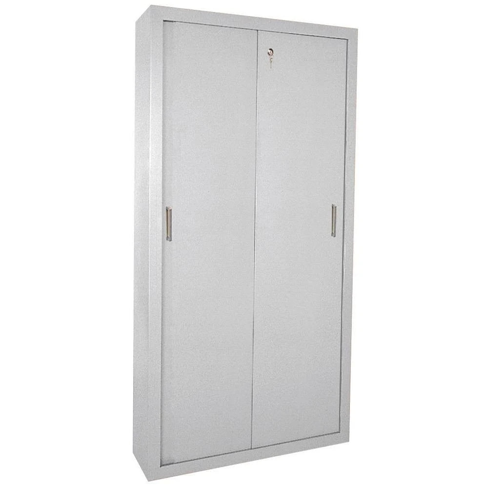 Sliding Door Storage Cabinet Dove Gray U134