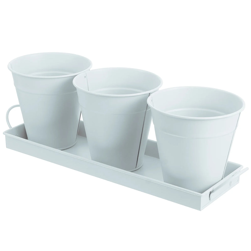 6 pcs Garden Flower Pot with 1pc Tray R34198