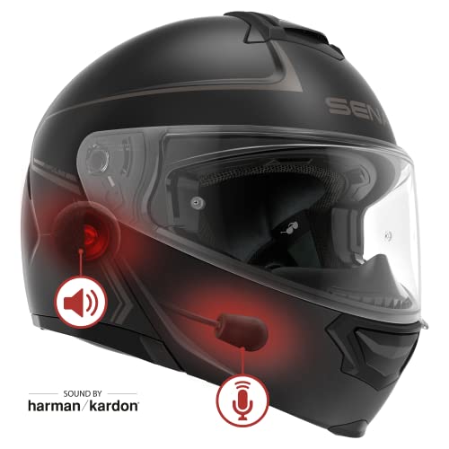 Matte Black Large Dual Visor Modular Bluetooth Helmet Z868