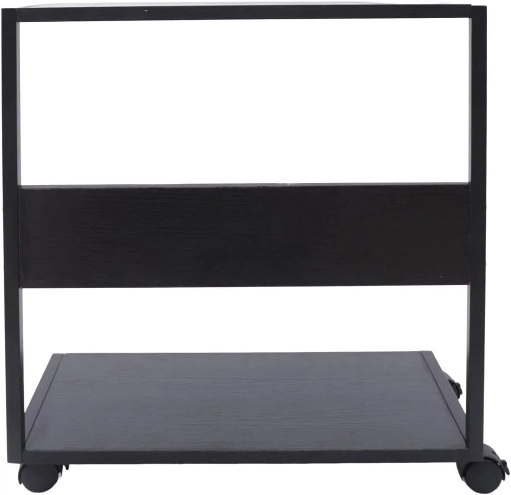 2-Tier Computer Tower Stand with Lockable Wheels B656996