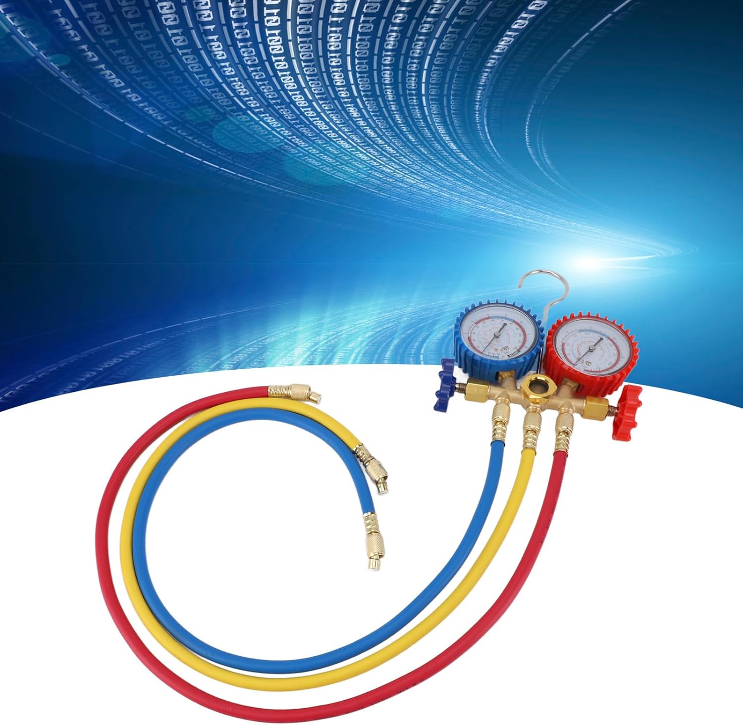 Double Head Anti Shock Vacuum Pressure AC Gauge Set K4842