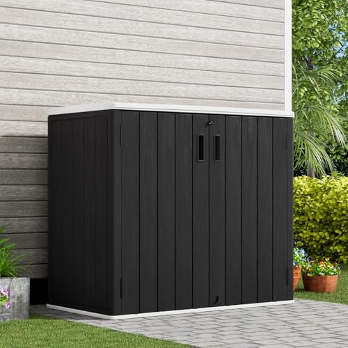 57 Cu.ft Brown Outdoor Vertical Storage Shed S5200