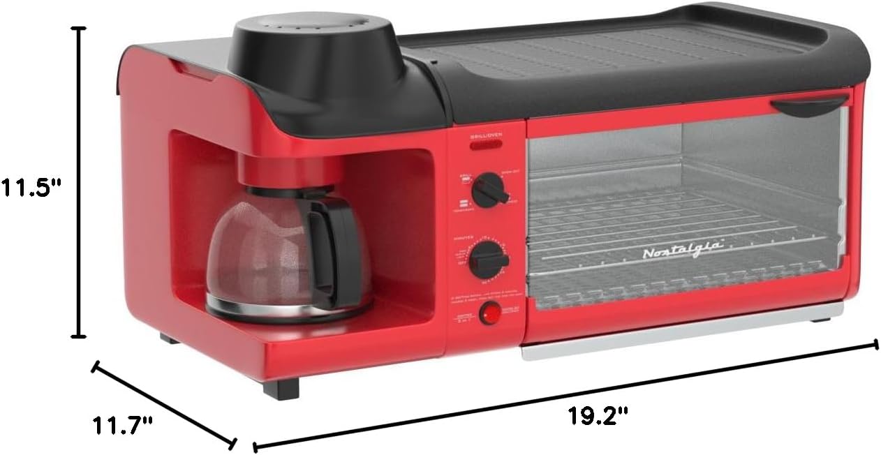 3-in-1 Family Size Breakfast Station, Red K648416