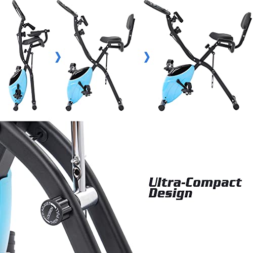 2 In 1 Recumbent and Upright Exercise Bike with Magnetic Resistance J435