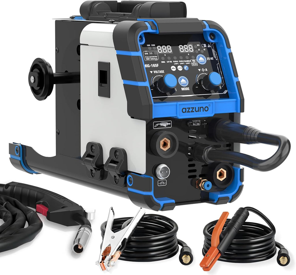 Aluminum MIG Welder 165Amp Dual Voltage 110V/220V 5-in-1 Welder Machine Gasless MIG/Gas MAG/Aluminum MIG/Stick/Lift TIG Welding N528922